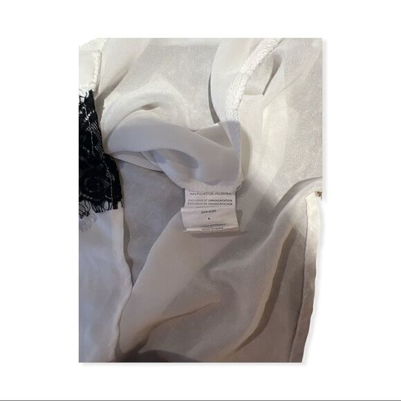 Takara Women’s Black White Blouse Top Size Small - Picture 8 of 8